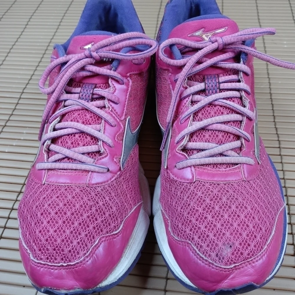 Mizuno Wave Rider 19 Womens Sz 11 Pink Purple Running Shoes J1GD160303 . 277.1pm